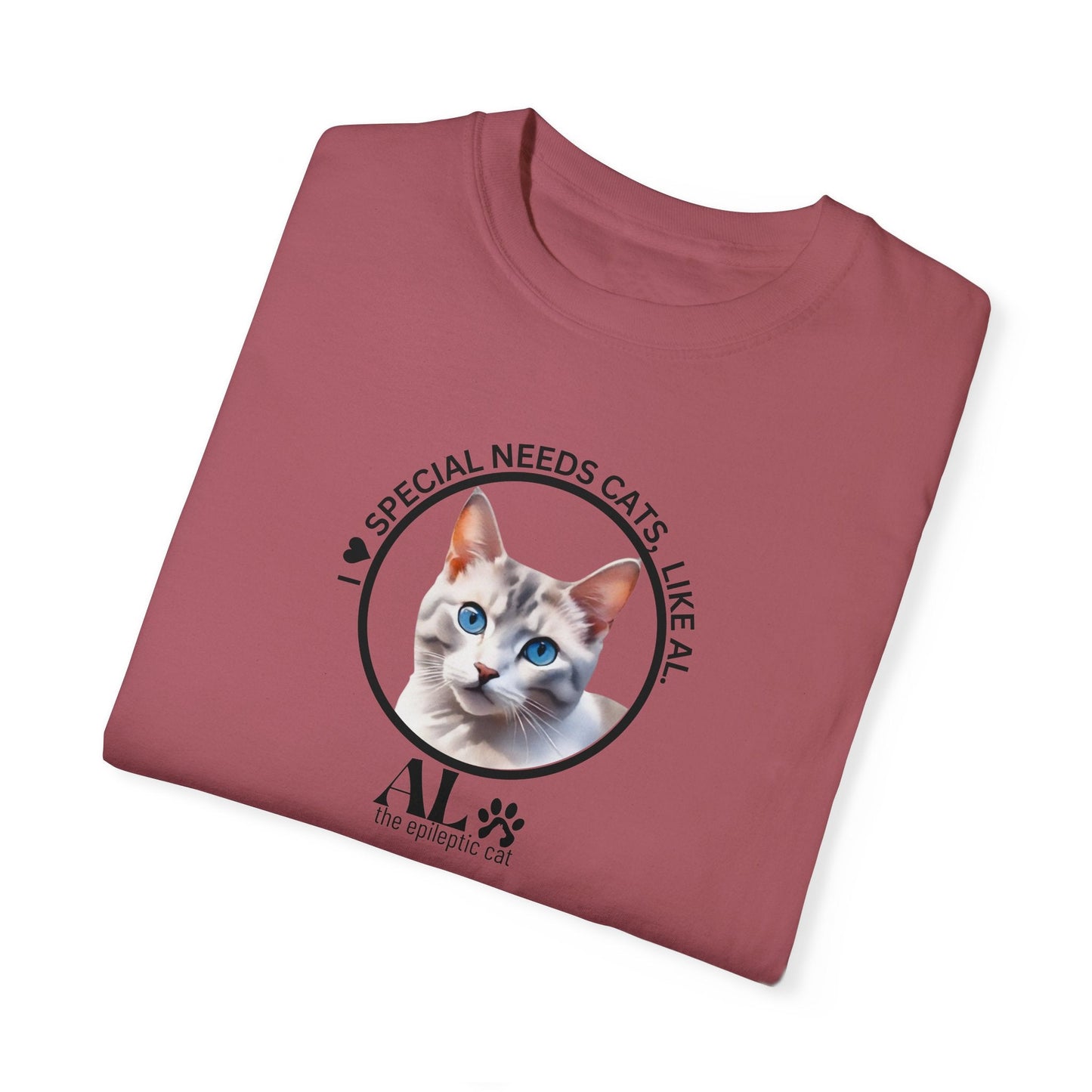 I ♥️ Epikitties Awareness Unisex Garment - Dyed T - shirt - T - Shirt - Epileptic Al’s Shop