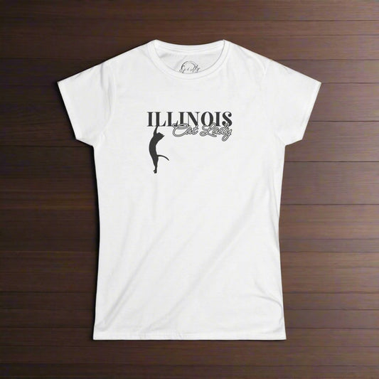 Illinois Cat Lady Softstyle Tee - T - Shirt - EpiAl's Shop