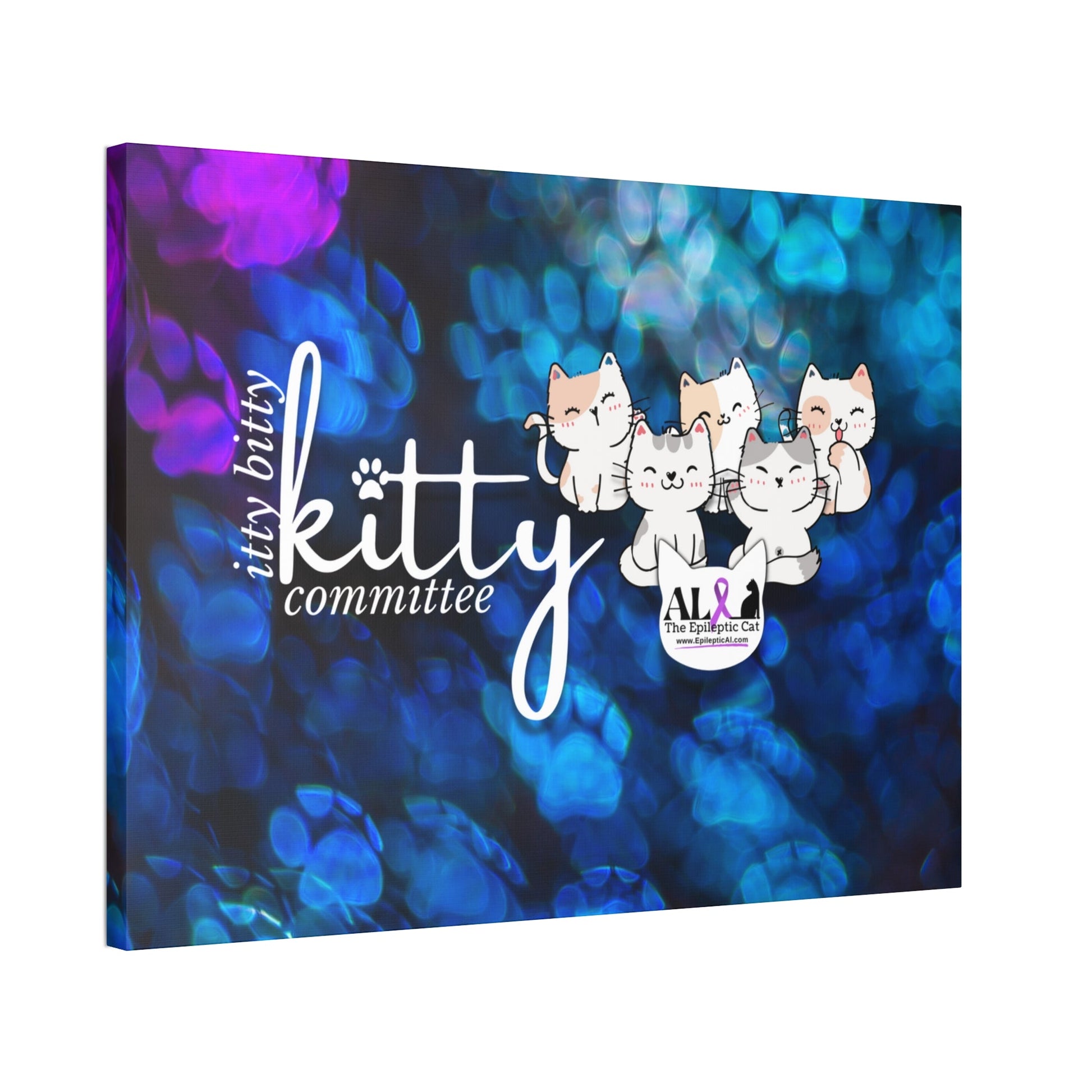 Itty Bitty Kitty Canvas Stretched, 1.5'' - Canvas - Epileptic Al’s Shop