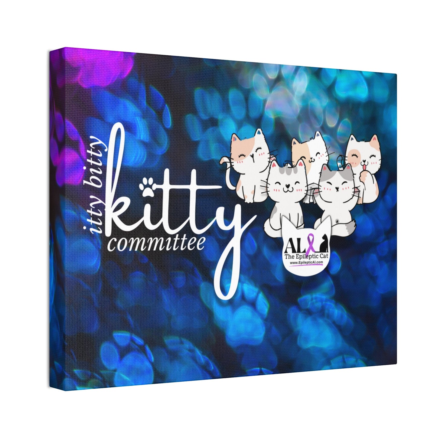 Itty Bitty Kitty Canvas Stretched, 1.5'' - Canvas - Epileptic Al’s Shop