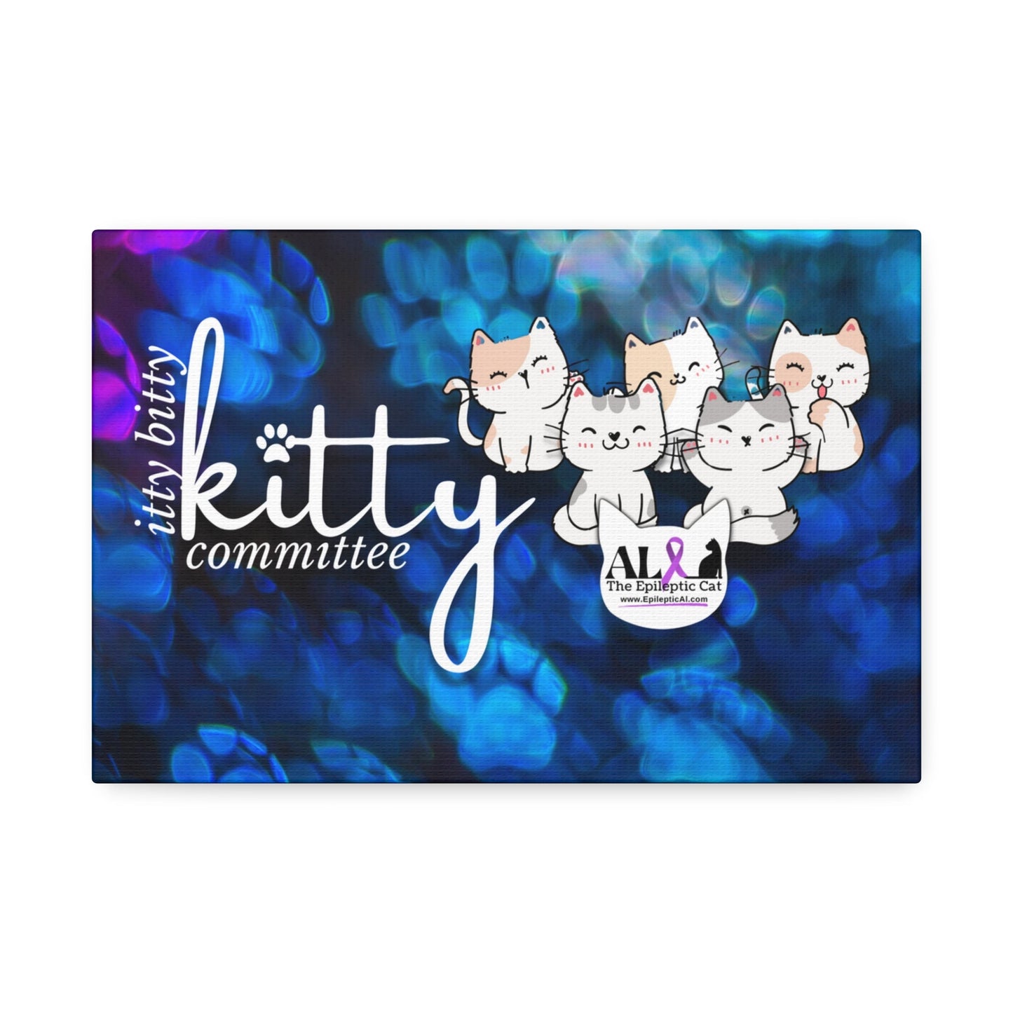 Itty Bitty Kitty Canvas Stretched, 1.5'' - Canvas - Epileptic Al’s Shop