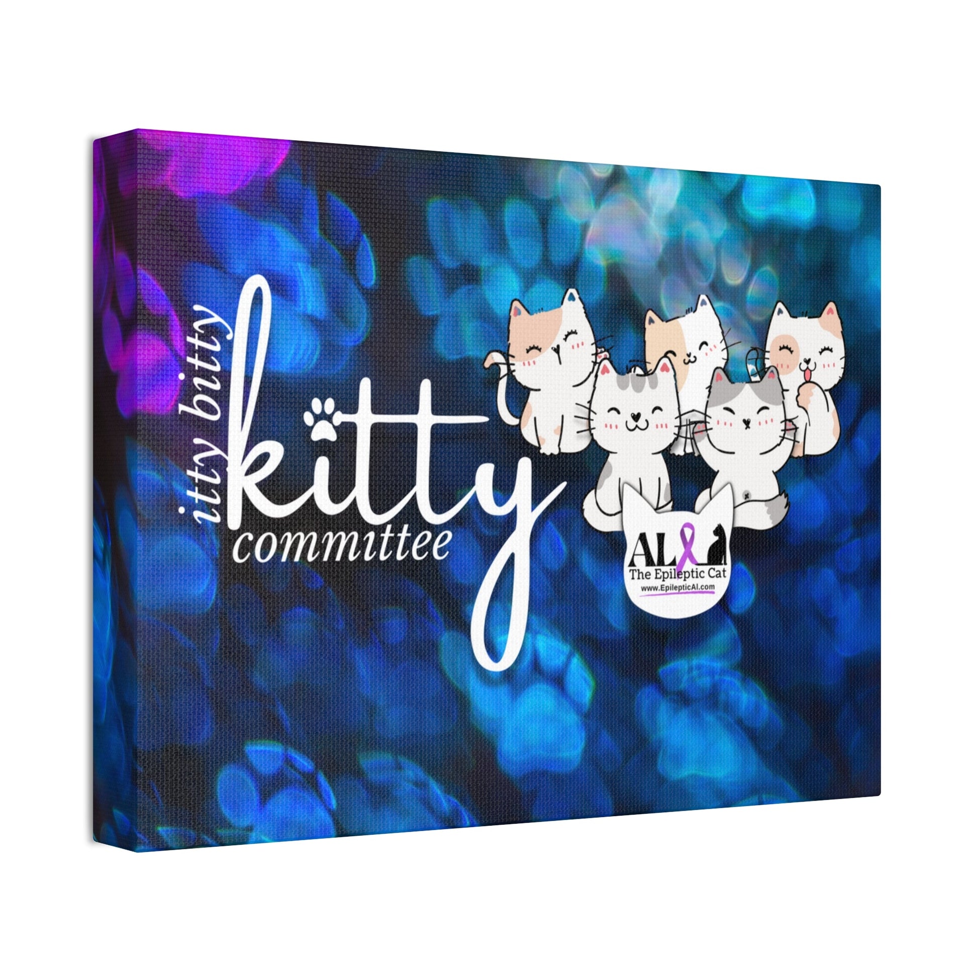 Itty Bitty Kitty Canvas Stretched, 1.5'' - Canvas - Epileptic Al’s Shop