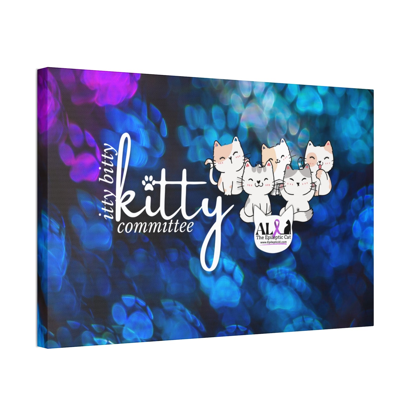 Itty Bitty Kitty Canvas Stretched, 1.5'' - Canvas - Epileptic Al’s Shop