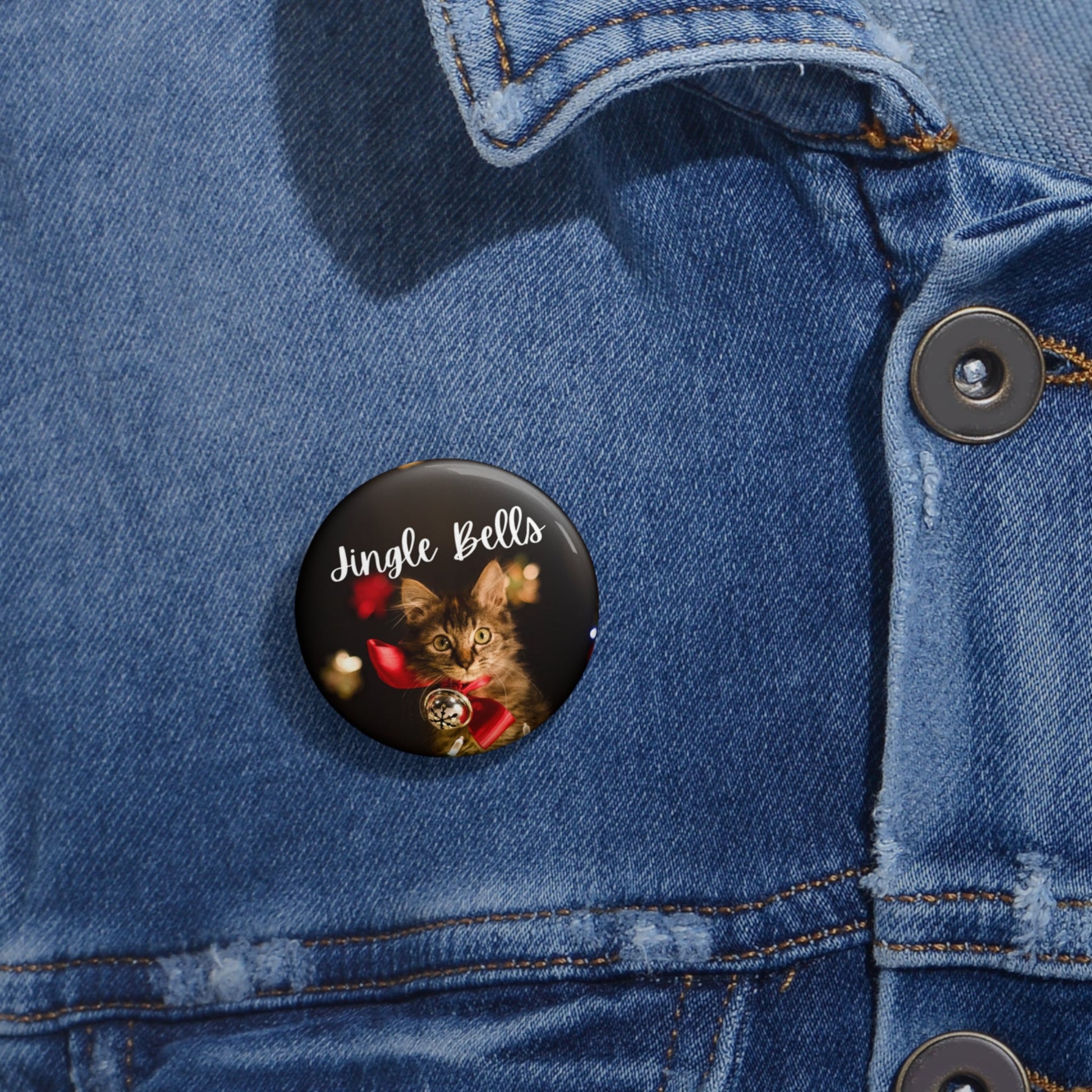 Jingle Bells Kitty Pin Buttons - Accessories - EpiAl's Shop