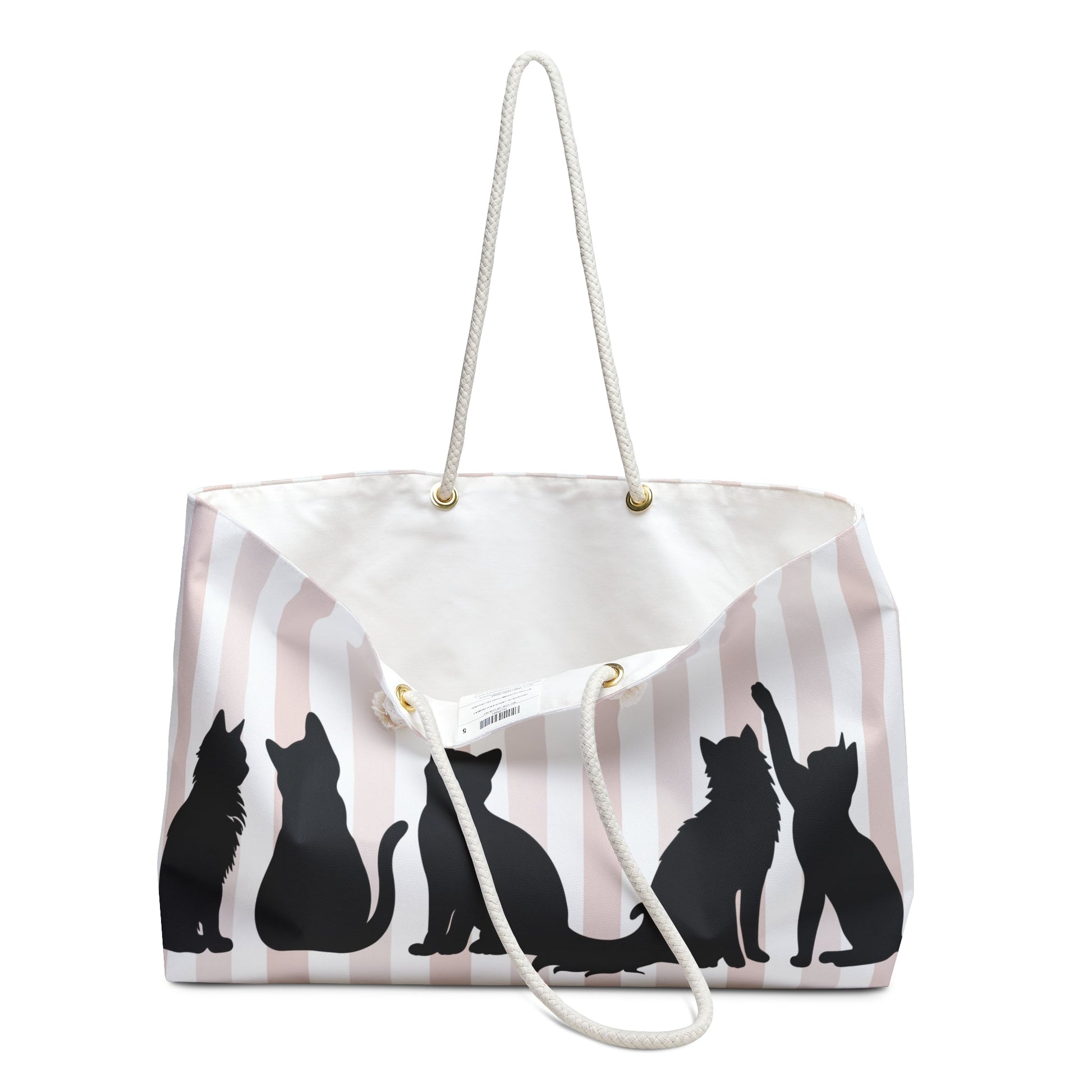 Kitties on Stripes Weekender Bag - Bags - Epileptic Al’s Shop