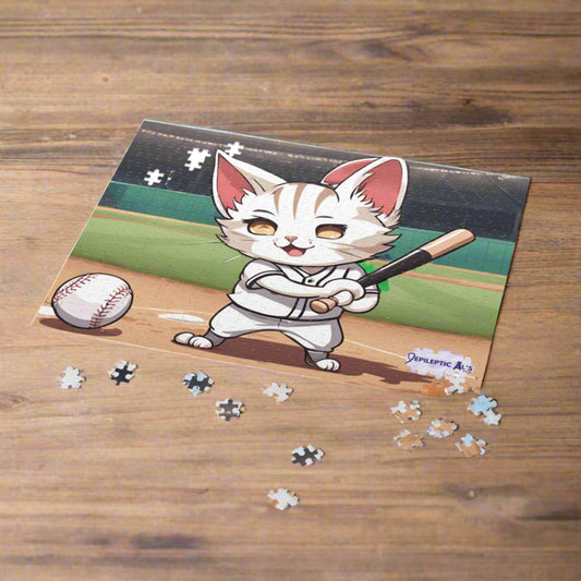 Kitty at Bat Puzzle (120, 252, 500 - Piece) - Puzzle - Epileptic Al’s Shop