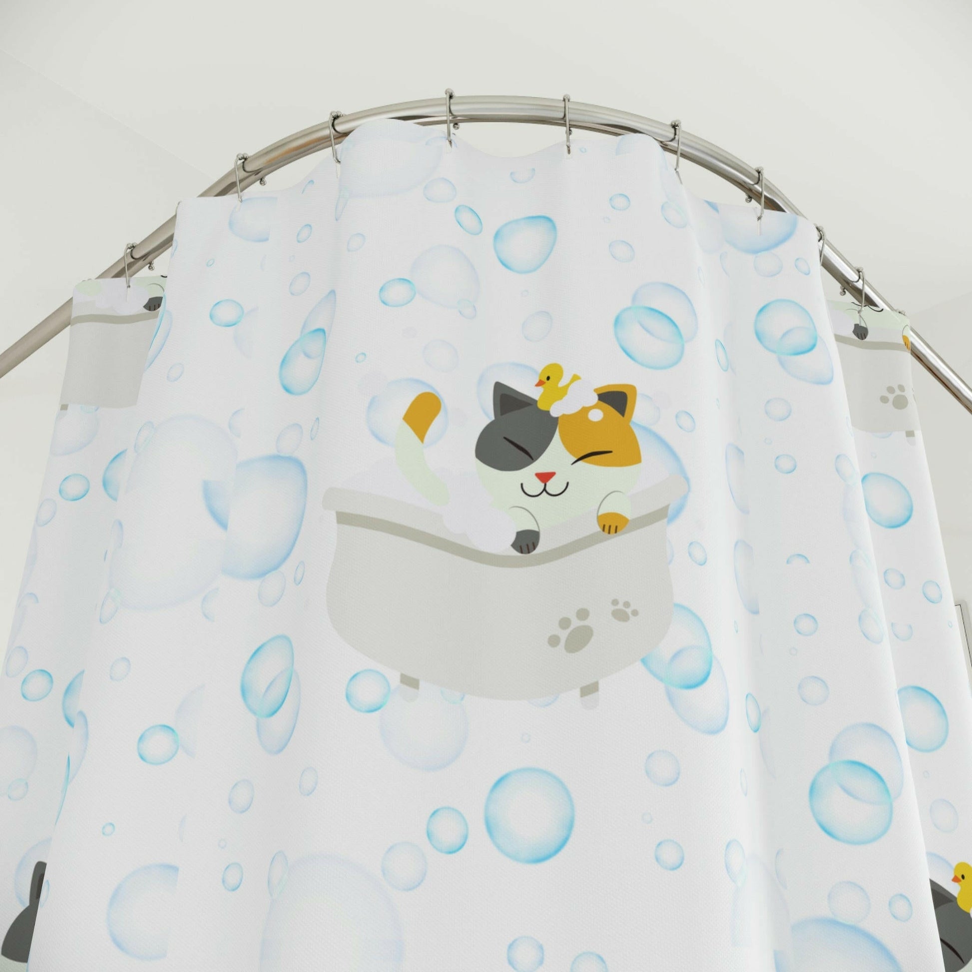 Kitty Bath Polyester Shower Curtain - Home Decor - Epileptic Al’s Shop