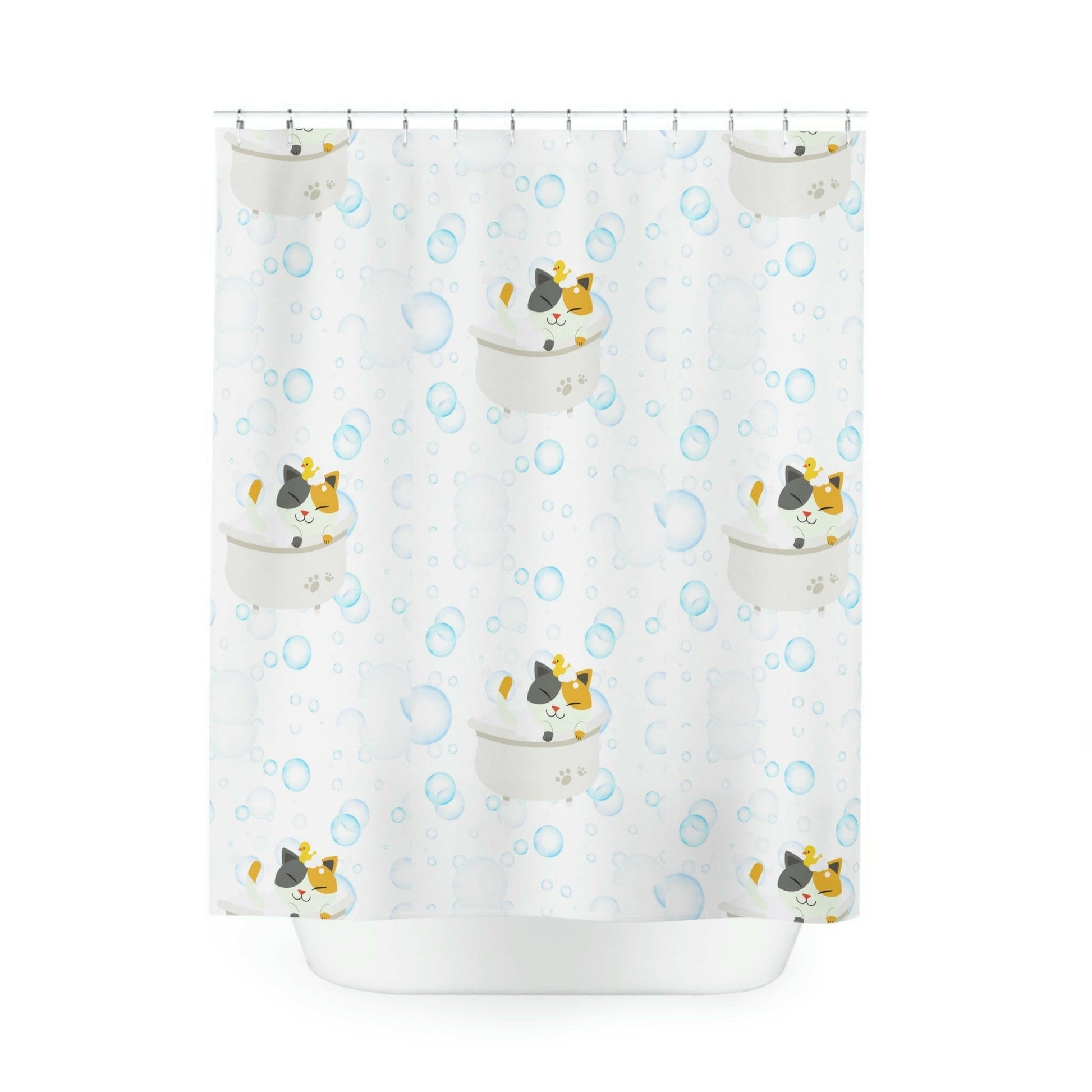 Kitty Bath Polyester Shower Curtain - Home Decor - Epileptic Al’s Shop