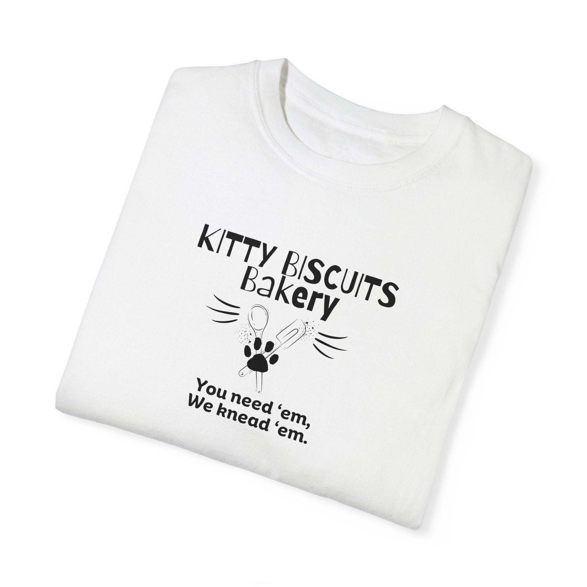 Kitty Biscuits Bakery Unisex Garment - Dyed T - shirt - T - Shirt - Epileptic Al’s Shop