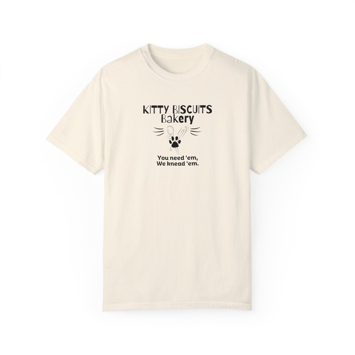 Kitty Biscuits Bakery Unisex Garment - Dyed T - shirt - T - Shirt - Epileptic Al’s Shop