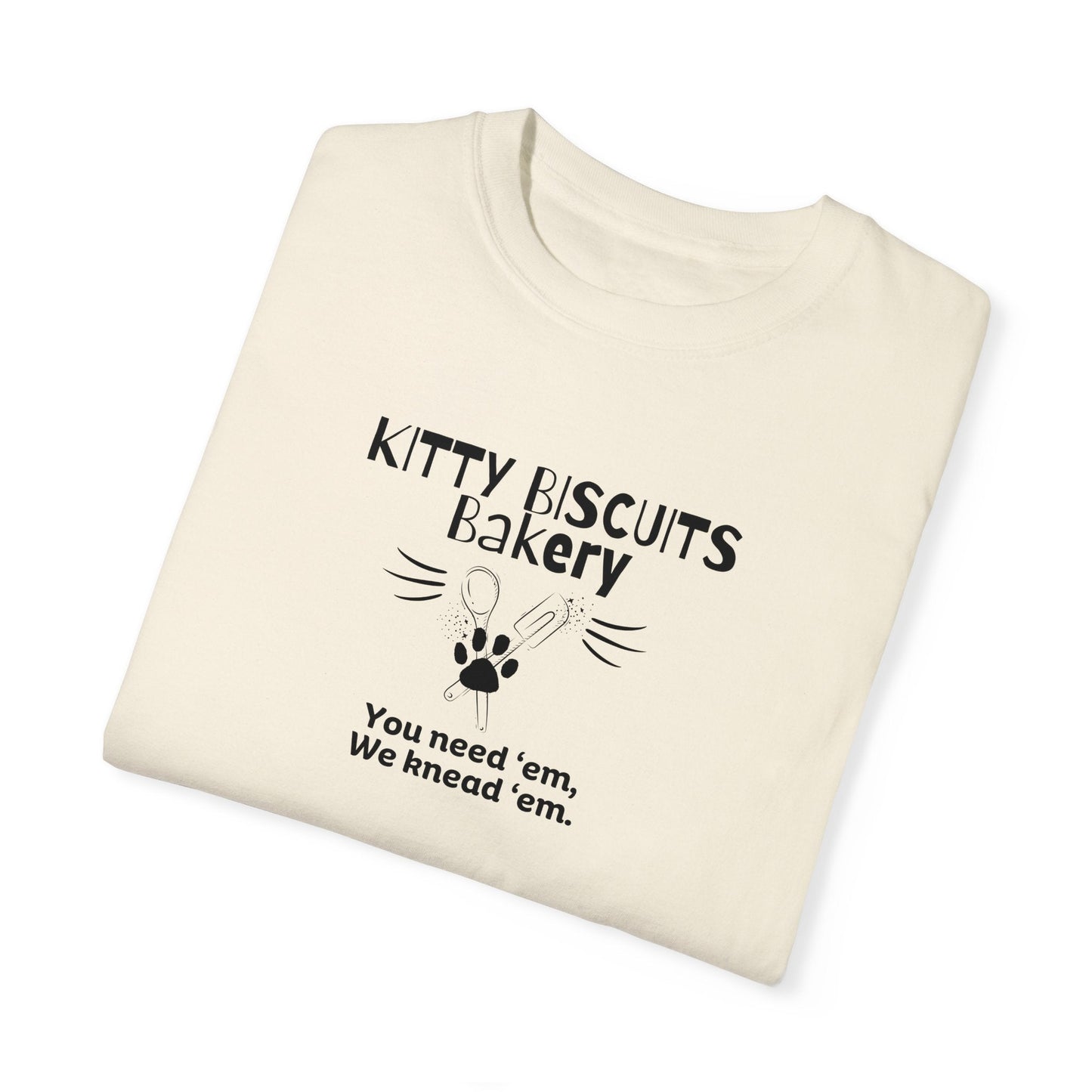 Kitty Biscuits Bakery Unisex Garment - Dyed T - shirt - T - Shirt - Epileptic Al’s Shop