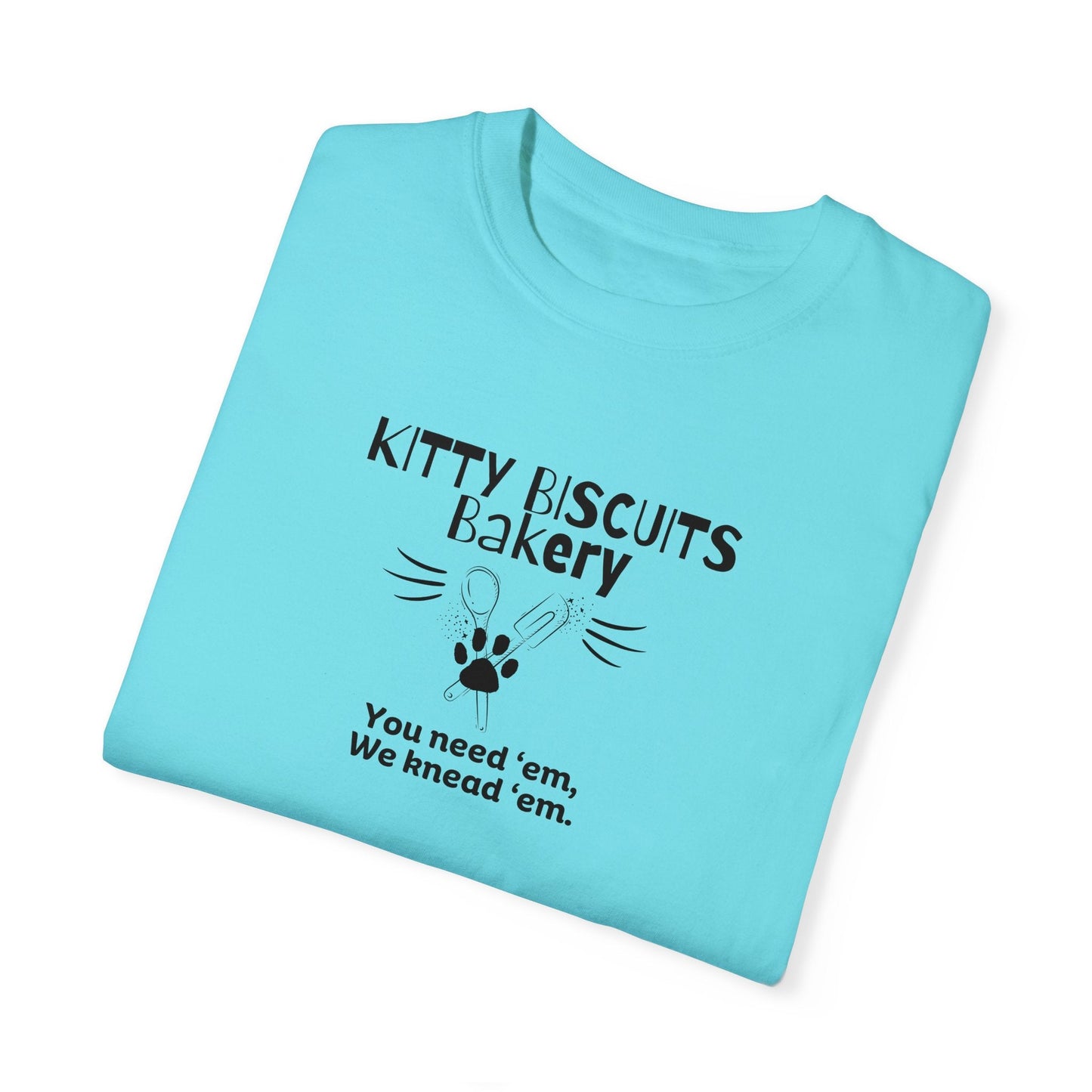 Kitty Biscuits Bakery Unisex Garment - Dyed T - shirt - T - Shirt - Epileptic Al’s Shop