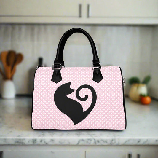 Kitty Heart Barrel Type Handbag - Bags - Epileptic Al’s Shop