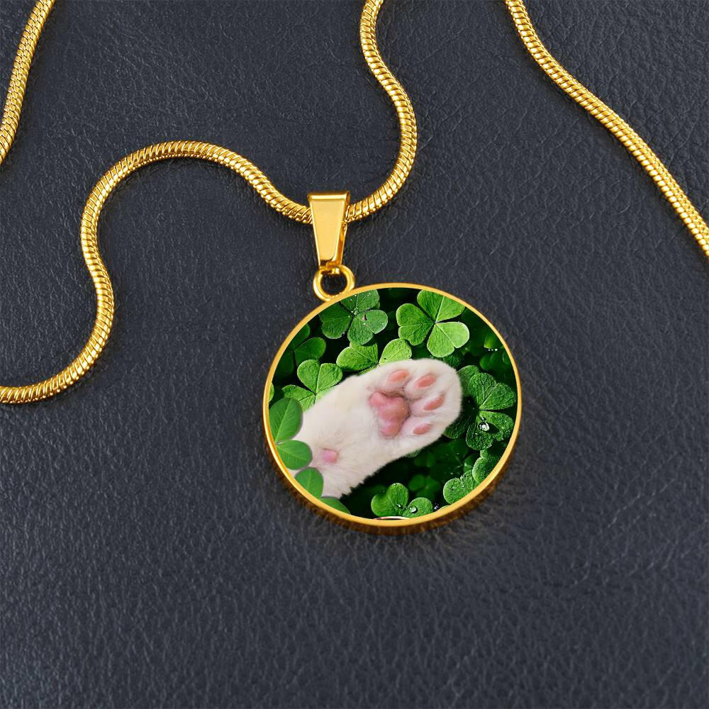 Kitty in Clover Patch Necklace - Jewelry - Epileptic Al’s Shop