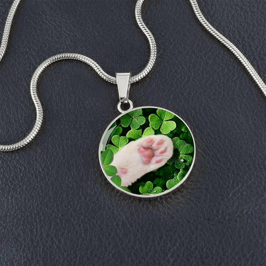 Kitty in Clover Patch Necklace - Jewelry - Epileptic Al’s Shop