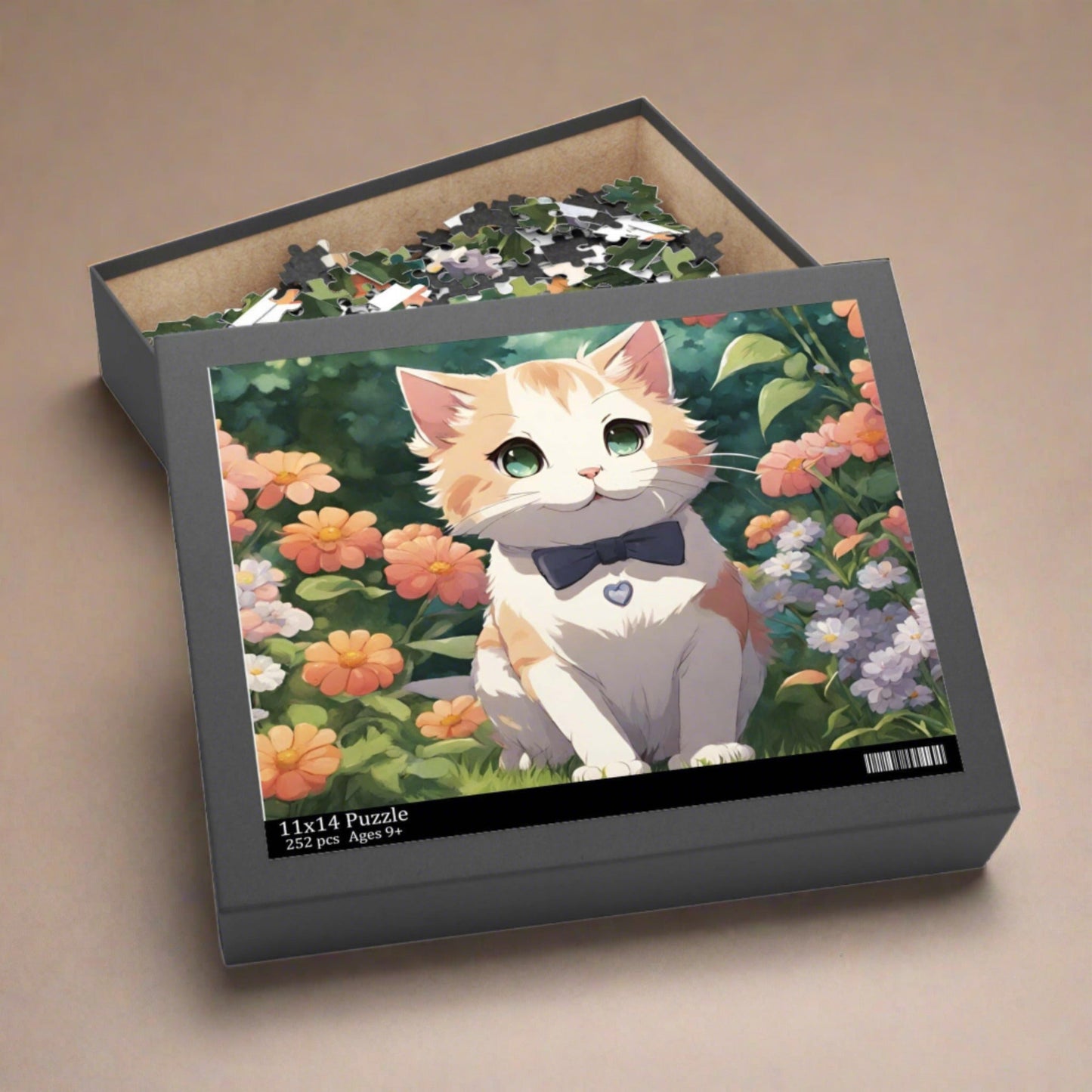 Kitty in Flowers Puzzle (120, 252, 500 - Piece) - Puzzle - Epileptic Al’s Shop