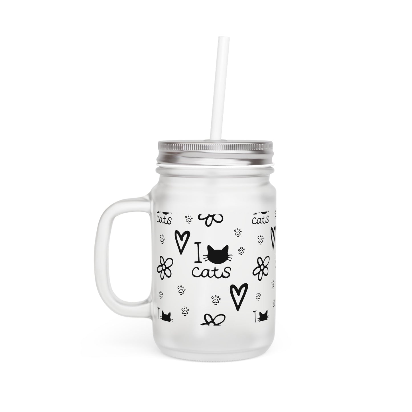 Kitty Love Mason Jar - Mug - Epileptic Al’s Shop