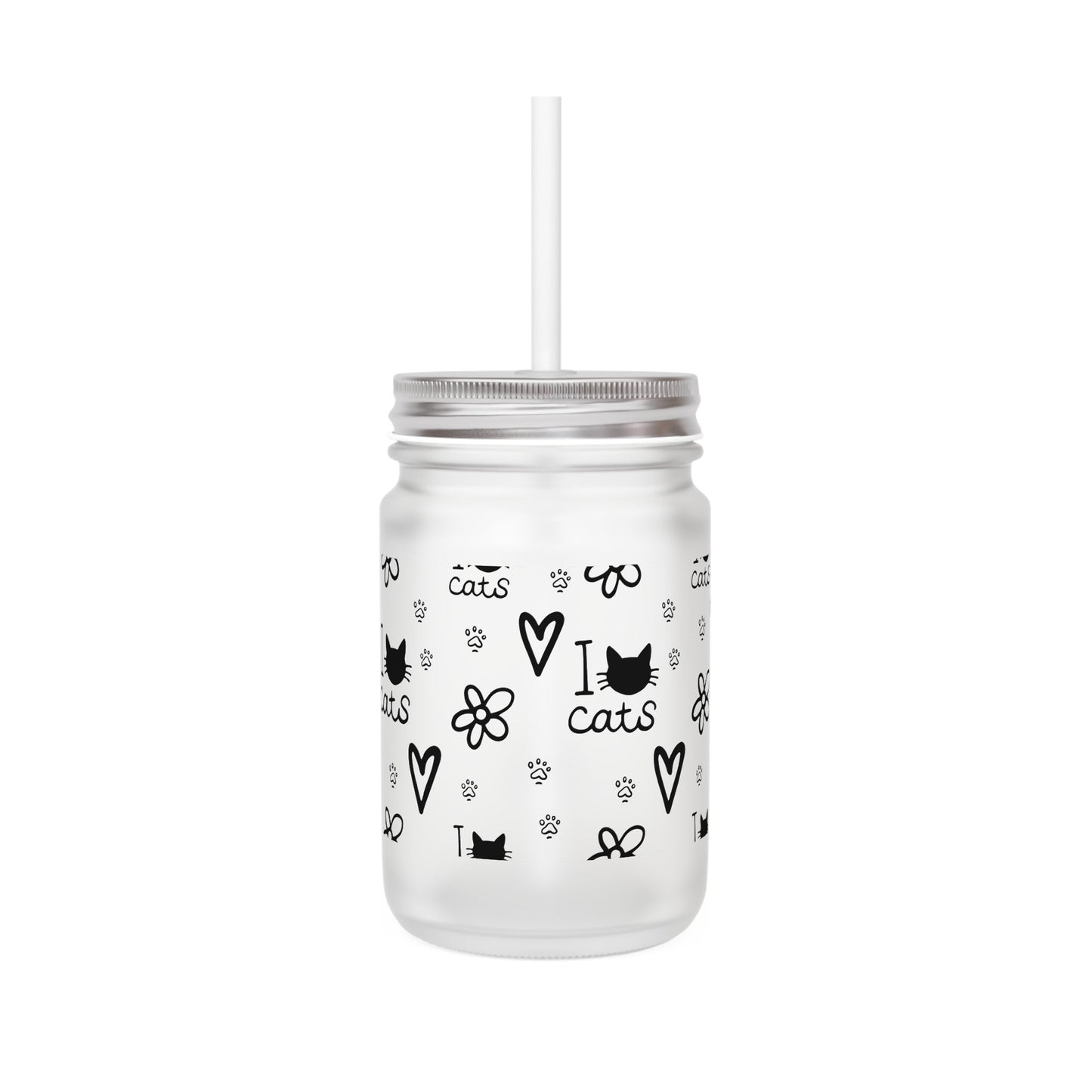 Kitty Love Mason Jar - Mug - Epileptic Al’s Shop