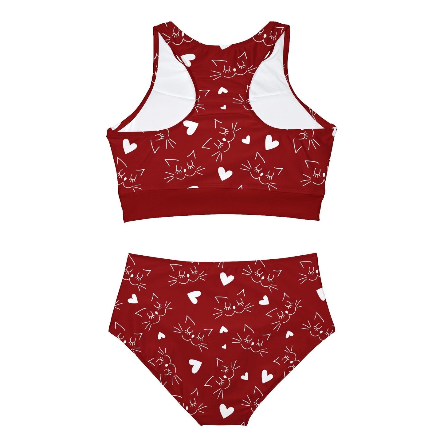 Kitty Love Sporty Bikini Set - All Over Prints - Epileptic Al’s Shop