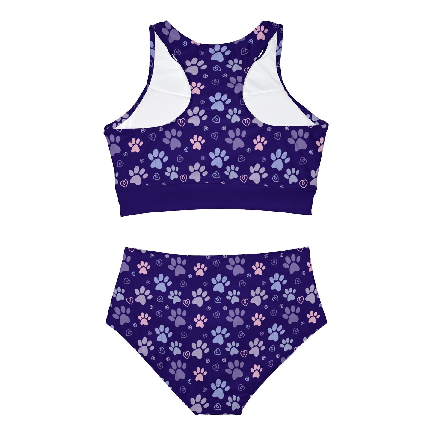 Kitty Tracks Sporty Bikini Set - All Over Prints - Epileptic Al’s Shop