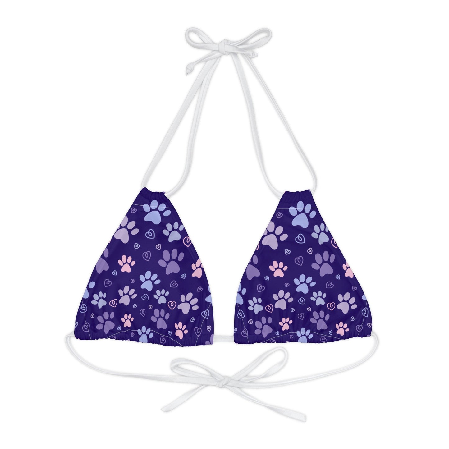 Kitty Tracks Strappy Triangle Bikini Top - All Over Prints - Epileptic Al’s Shop