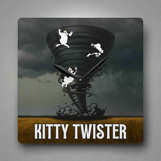 Kitty Twister Acrylic Wall Clock - Home Decor - EpiAl's Shop