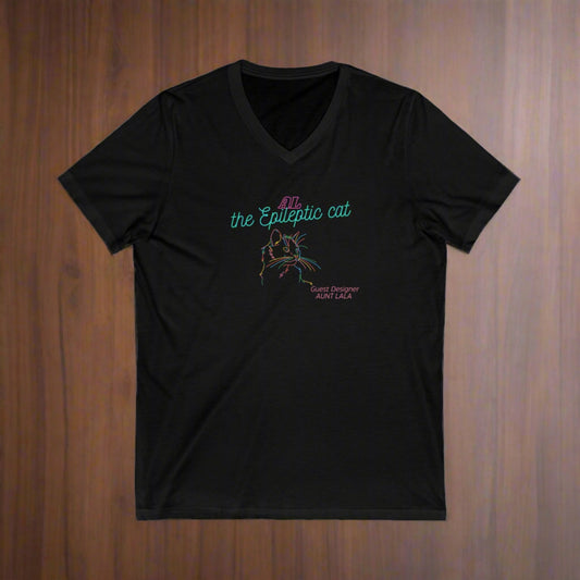 LaLa’s Jersey Short Sleeve V - Neck Tee - V - neck - Epileptic Al’s Shop