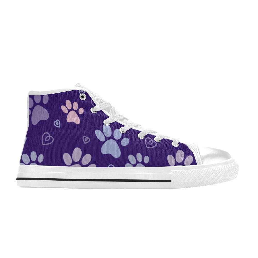 Large Lilac Paws Aquila High Top Canvas Men's Shoes - Shoes - Epileptic Al’s Shop