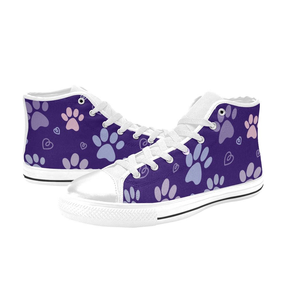 Large Lilac Paws Aquila High Top Canvas Men's Shoes - Shoes - Epileptic Al’s Shop