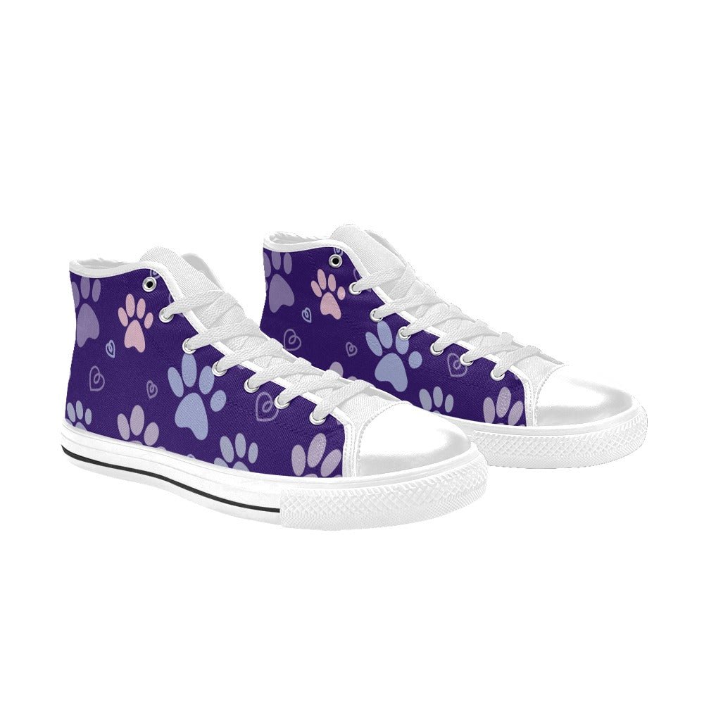 Large Lilac Paws Aquila High Top Canvas Men's Shoes - Shoes - Epileptic Al’s Shop