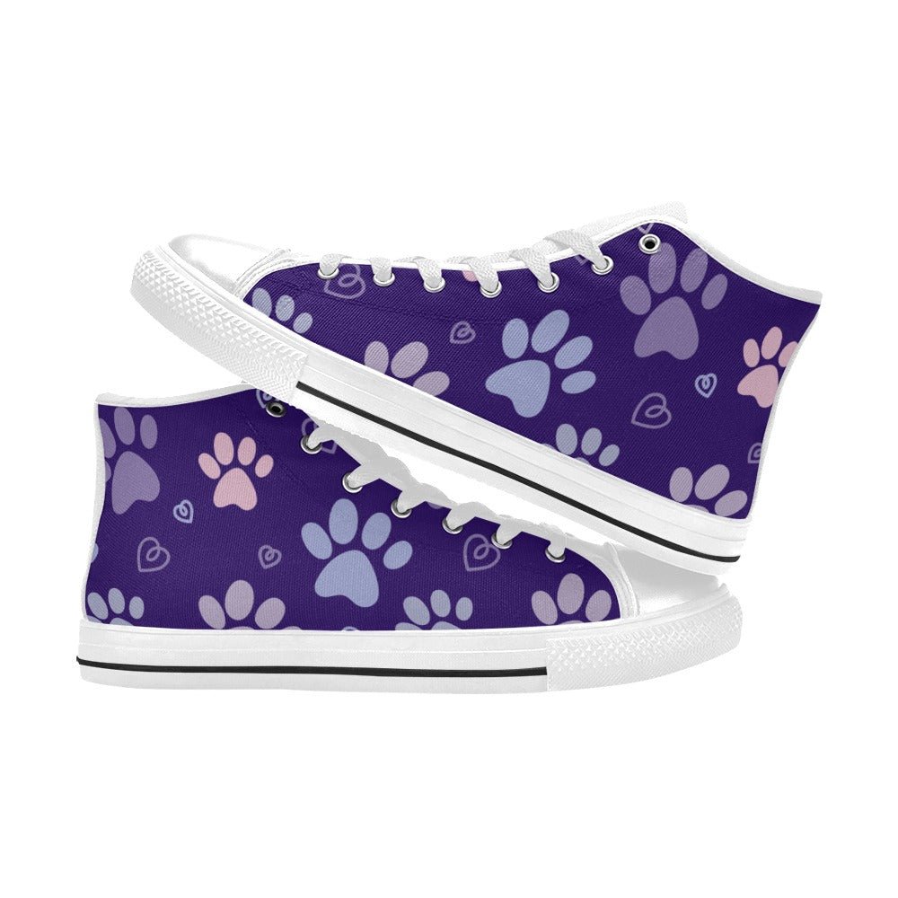 Large Lilac Paws Aquila High Top Canvas Men's Shoes - Shoes - Epileptic Al’s Shop