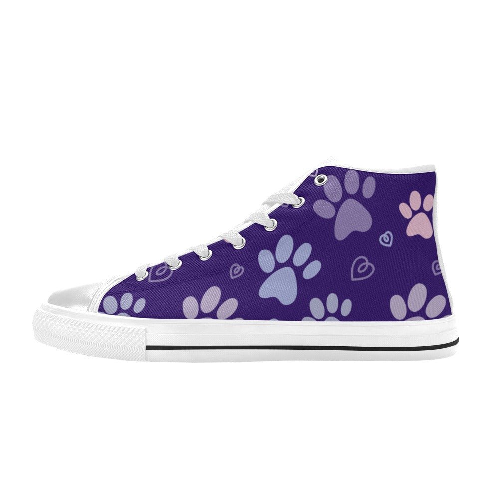 Large Lilac Paws Aquila High Top Canvas Men's Shoes - Shoes - Epileptic Al’s Shop