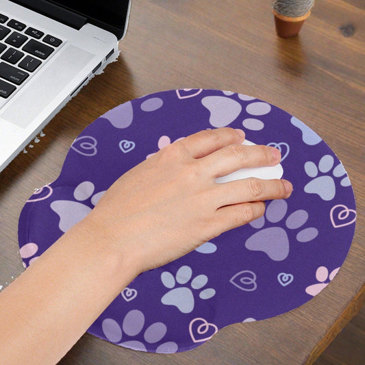 Large Lilac Paws Mousepad with Wrist Rest - Office Accessories - Epileptic Al’s Shop