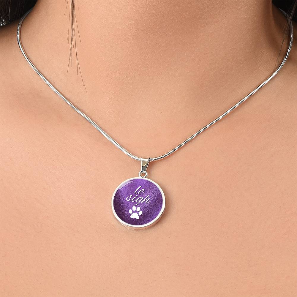 le Sigh in Lavendar Necklace - Jewelry - Epileptic Al’s Shop