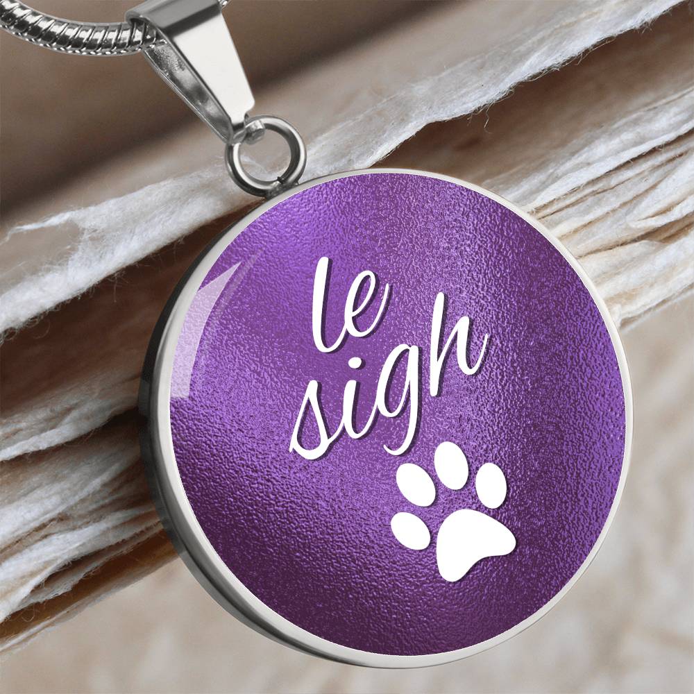 le Sigh in Lavendar Necklace - Jewelry - Epileptic Al’s Shop