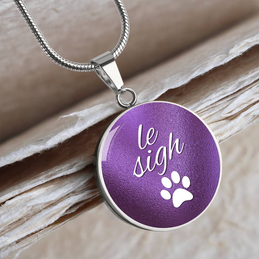 le Sigh in Lavendar Necklace - Jewelry - Epileptic Al’s Shop