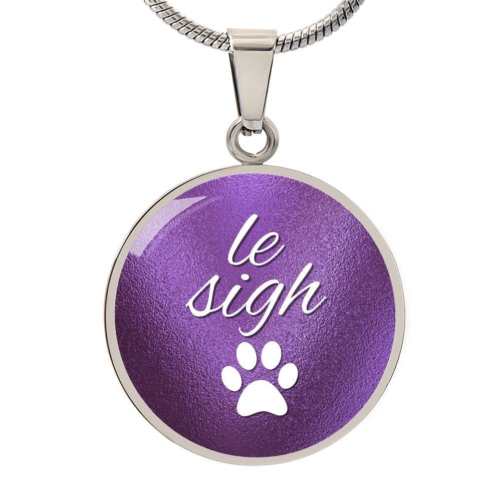 le Sigh in Lavendar Necklace - Jewelry - Epileptic Al’s Shop