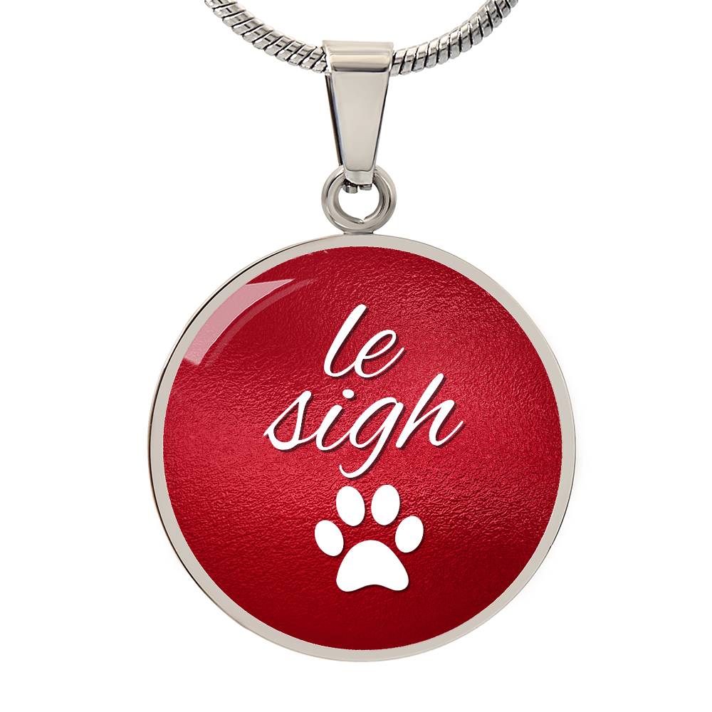 le Sigh in Red Necklace - Jewelry - Epileptic Al’s Shop