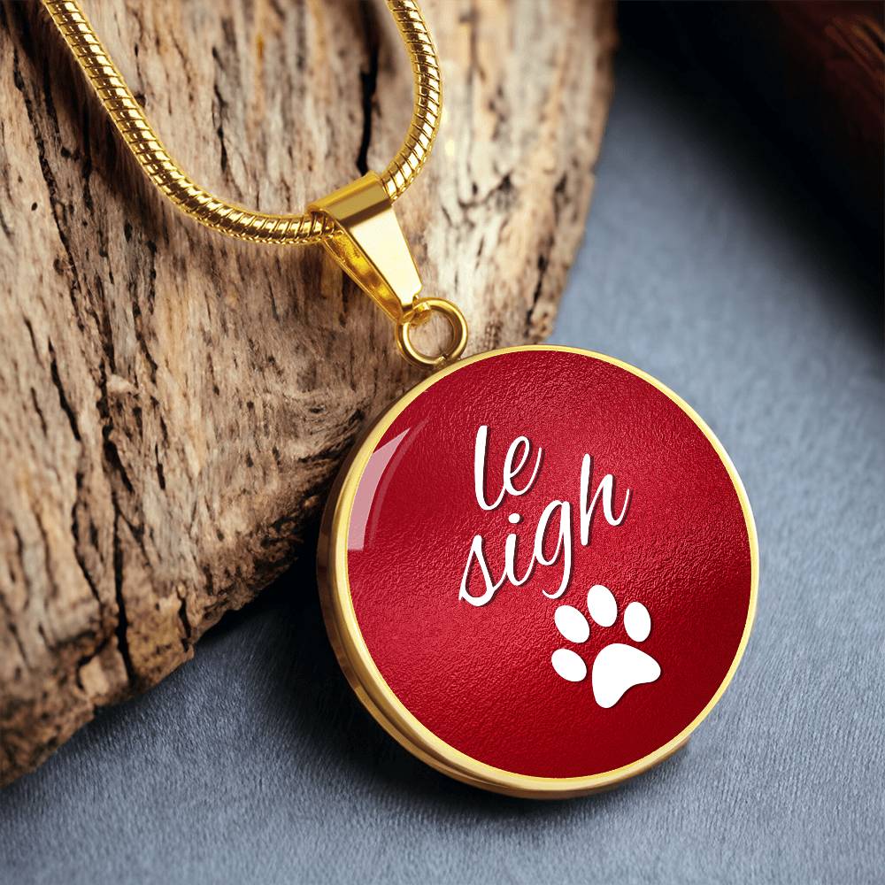 le Sigh in Red Necklace - Jewelry - Epileptic Al’s Shop