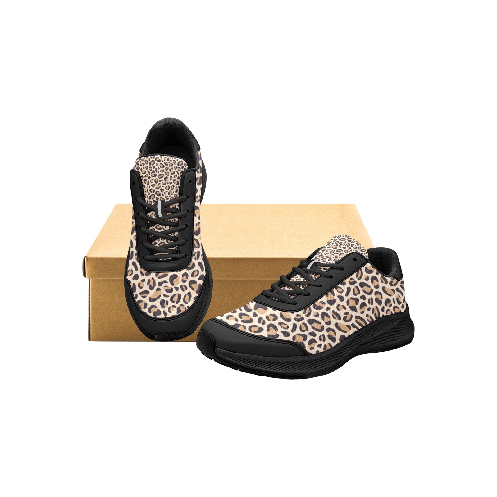 Leopard & Black Women's Mudguard Running Shoes (10092) - Shoes - Epileptic Al’s Shop