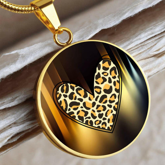 Leopard Heart Necklace - Jewelry - Epileptic Al’s Shop