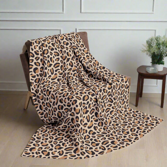 Leopard Print Arctic Fleece Blanket - Home Decor - Epileptic Al’s Shop