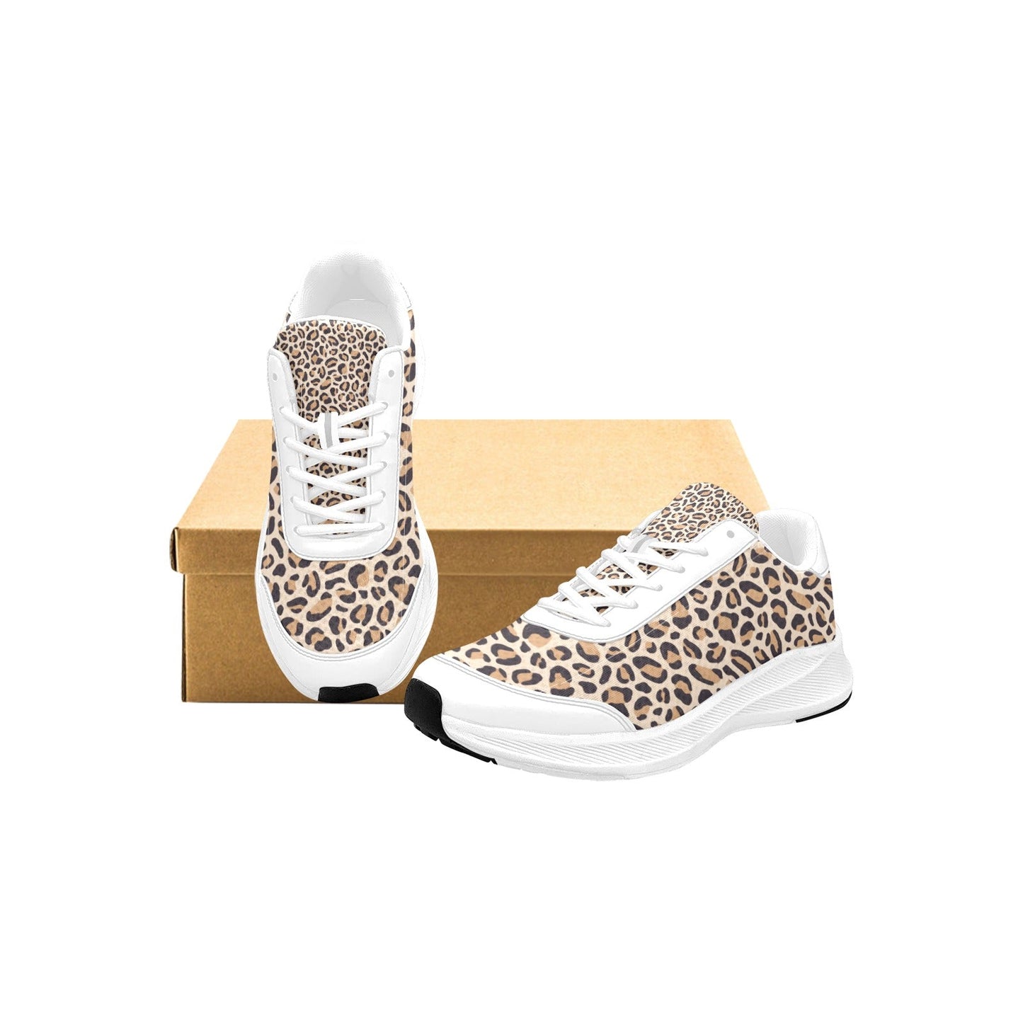 Leopard & White Women's Mudguard Running Shoes (10092) - Shoes - Epileptic Al’s Shop