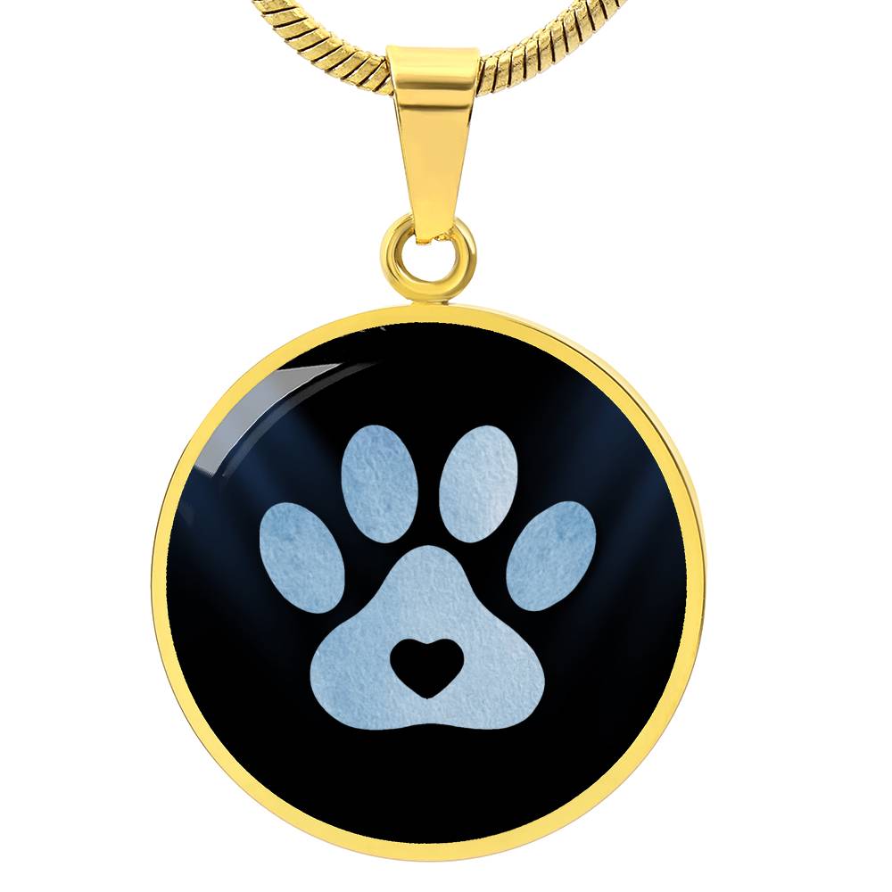 Light Blue Paw Necklace - Jewelry - Epileptic Al’s Shop