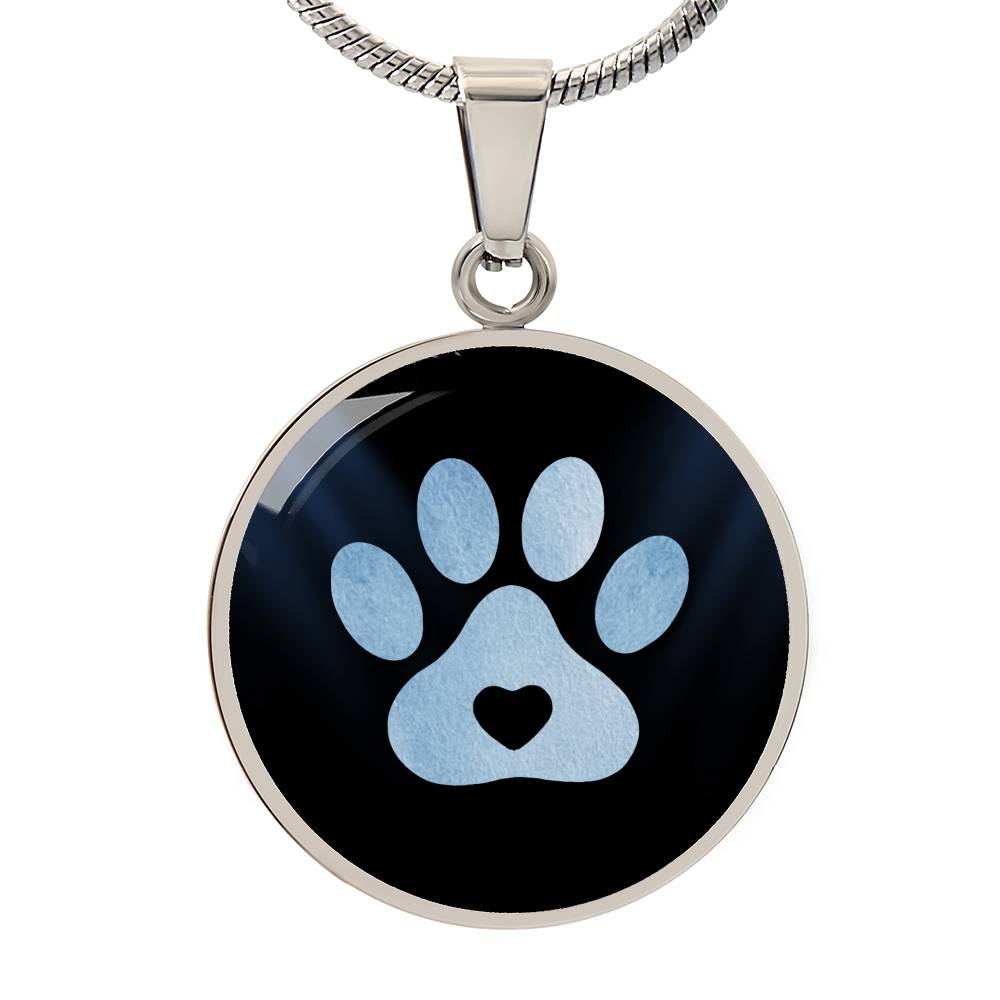 Light Blue Paw Necklace - Jewelry - Epileptic Al’s Shop