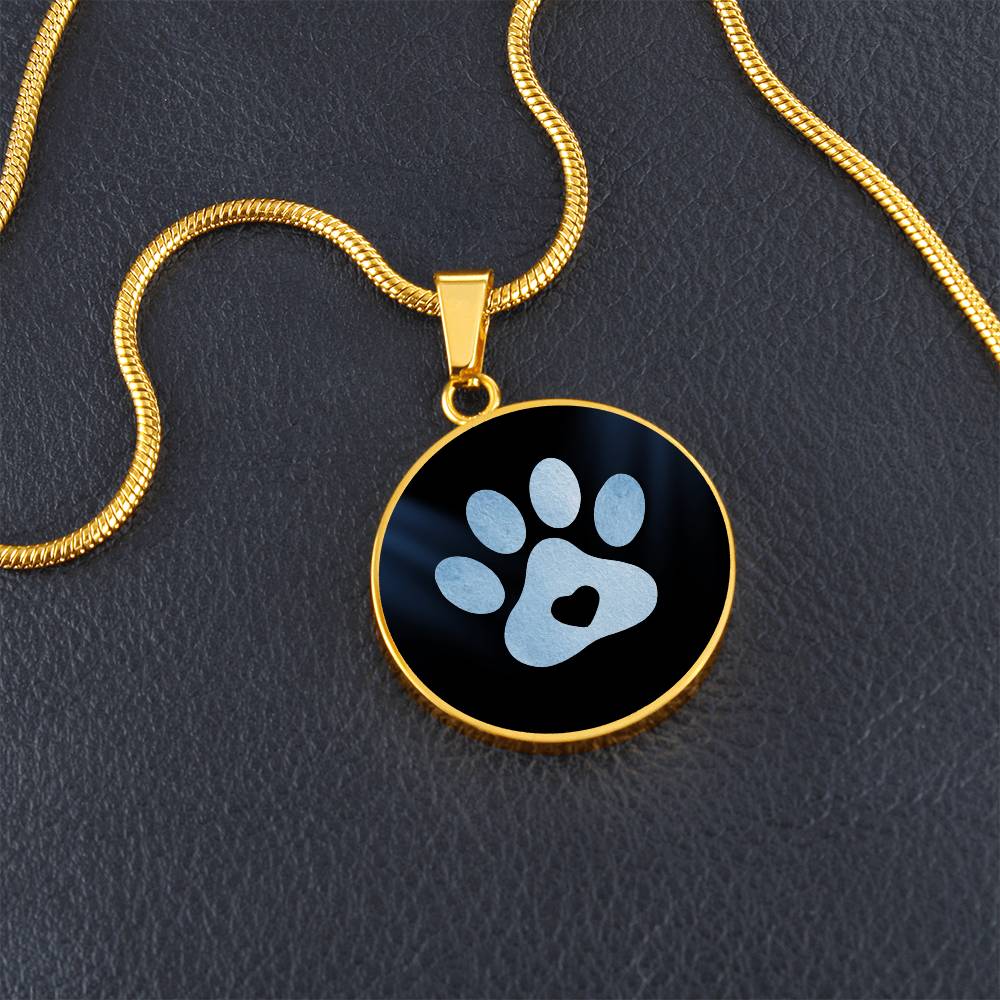 Light Blue Paw Necklace - Jewelry - Epileptic Al’s Shop