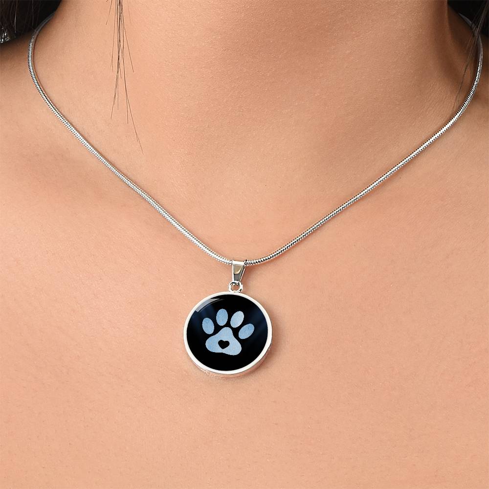 Light Blue Paw Necklace - Jewelry - Epileptic Al’s Shop