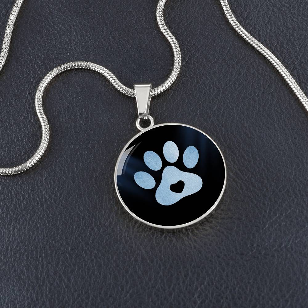 Light Blue Paw Necklace - Jewelry - Epileptic Al’s Shop