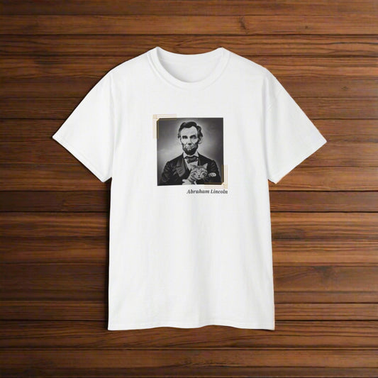 Lincoln Cat Unisex Ultra Cotton Tee - T - Shirt - Epileptic Al’s Shop