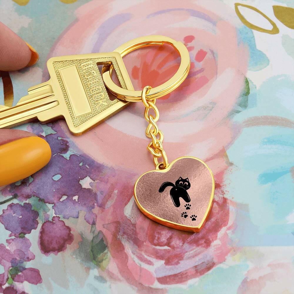 Looking Back Cat Keychain - Jewelry - Epileptic Al’s Shop